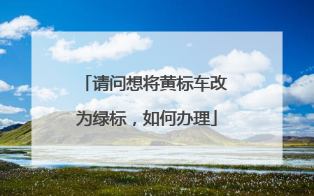 请问想将黄标车改为绿标，如何办理