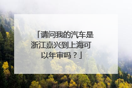 请问我的汽车是浙江嘉兴到上海可以年审吗？