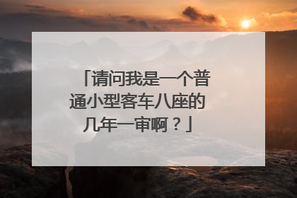 请问我是一个普通小型客车八座的几年一审啊？