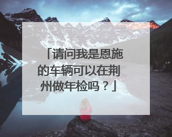 请问我是恩施的车辆可以在荆州做年检吗？