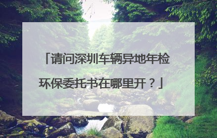 请问深圳车辆异地年检环保委托书在哪里开？