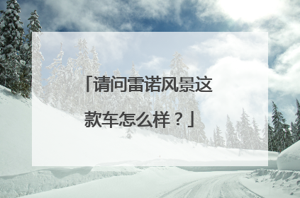 请问雷诺风景这款车怎么样？