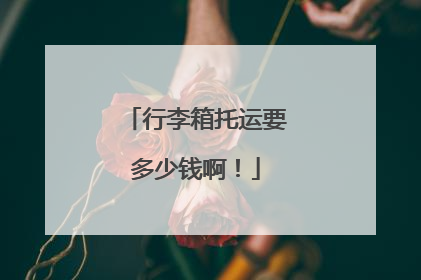 行李箱托运要多少钱啊！