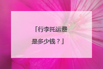 行李托运费是多少钱？