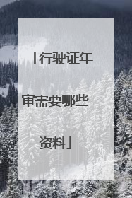 行驶证年审需要哪些资料