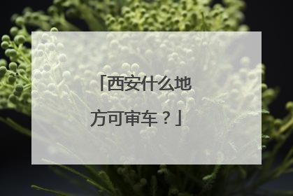 西安什么地方可审车？