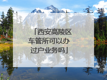 西安高陵区车管所可以办过户业务吗