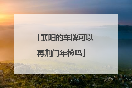襄阳的车牌可以再荆门年检吗