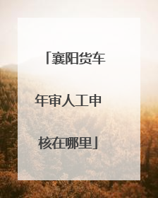 襄阳货车年审人工申核在哪里