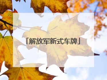 解放军新式车牌