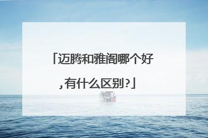 迈腾和雅阁哪个好,有什么区别?