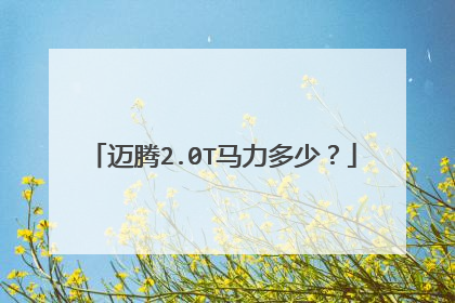 迈腾2.0T马力多少？