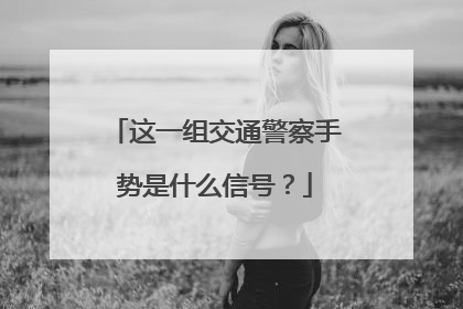这一组交通警察手势是什么信号？