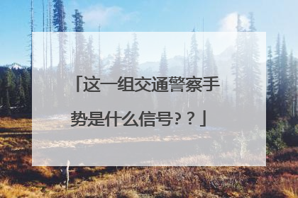 这一组交通警察手势是什么信号?？