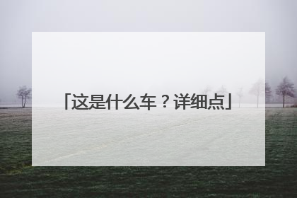 这是什么车？详细点
