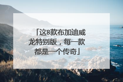 这8款布加迪威龙特别版，每一款都是一个传奇