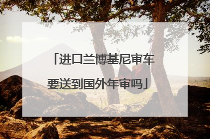 进口兰博基尼审车要送到国外年审吗