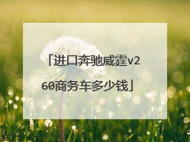 进口奔驰威霆v260商务车多少钱
