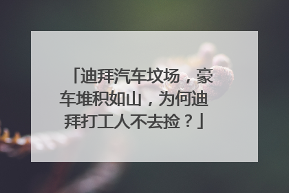 迪拜汽车坟场，豪车堆积如山，为何迪拜打工人不去捡？