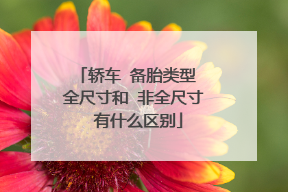 轿车 备胎类型 全尺寸和 非全尺寸 有什么区别