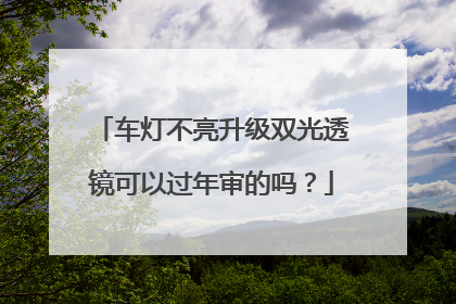 车灯不亮升级双光透镜可以过年审的吗？