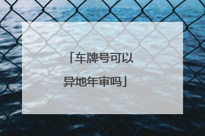 车牌号可以异地年审吗