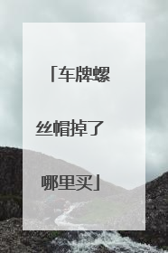 车牌螺丝帽掉了哪里买