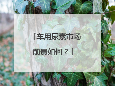 车用尿素市场前景如何？