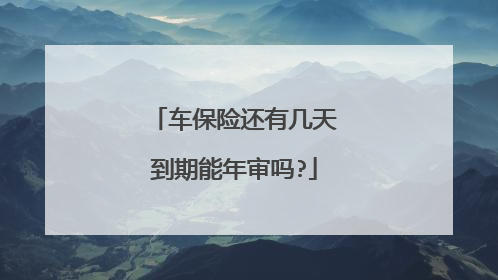 车保险还有几天到期能年审吗?