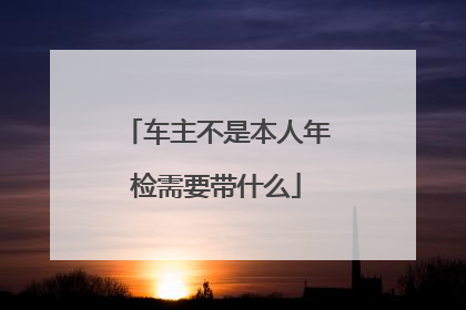 车主不是本人年检需要带什么