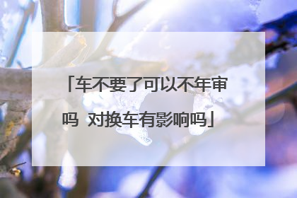 车不要了可以不年审吗 对换车有影响吗