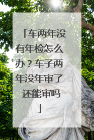 车两年没有年检怎么办？车子两年没年审了 还能审吗