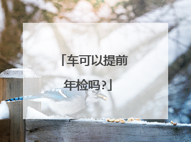 车可以提前年检吗?