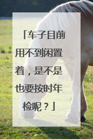 车子目前用不到闲置着，是不是也要按时年检呢？