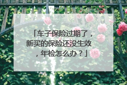 车子保险过期了，新买的保险还没生效，年检怎么办？