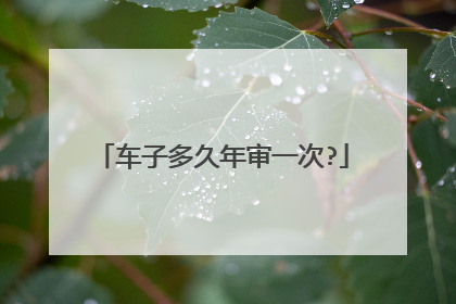 车子多久年审一次?