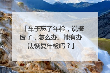 车子忘了年检，说报废了，怎么办。能有办法恢复年检吗？