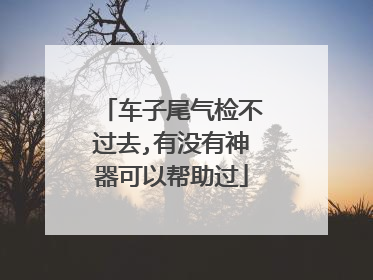 车子尾气检不过去,有没有神器可以帮助过