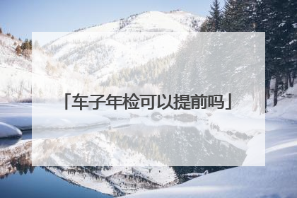 车子年检可以提前吗