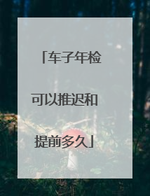 车子年检可以推迟和提前多久