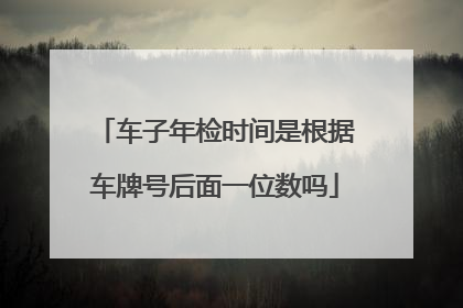 车子年检时间是根据车牌号后面一位数吗