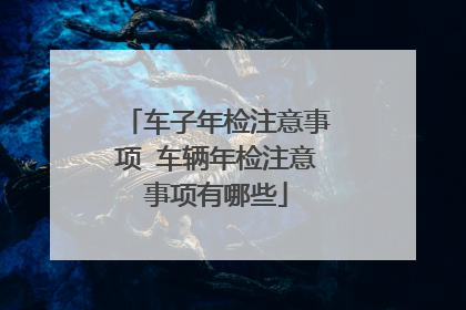 车子年检注意事项 车辆年检注意事项有哪些