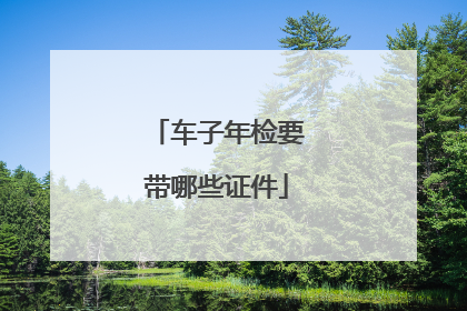 车子年检要带哪些证件
