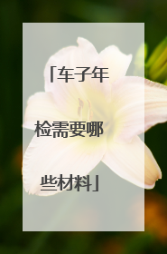 车子年检需要哪些材料