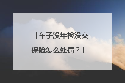 车子没年检没交保险怎么处罚？