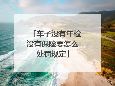 车子没有年检没有保险要怎么处罚规定