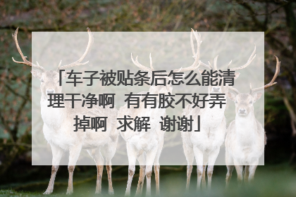 车子被贴条后怎么能清理干净啊 有有胶不好弄掉啊 求解 谢谢