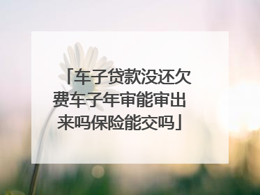车子贷款没还欠费车子年审能审出来吗保险能交吗