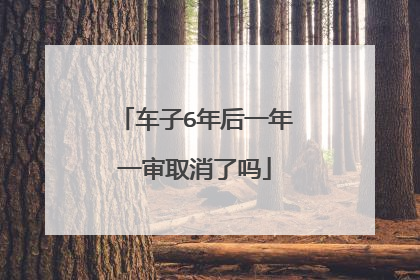 车子6年后一年一审取消了吗