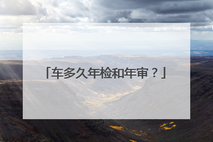 车多久年检和年审？